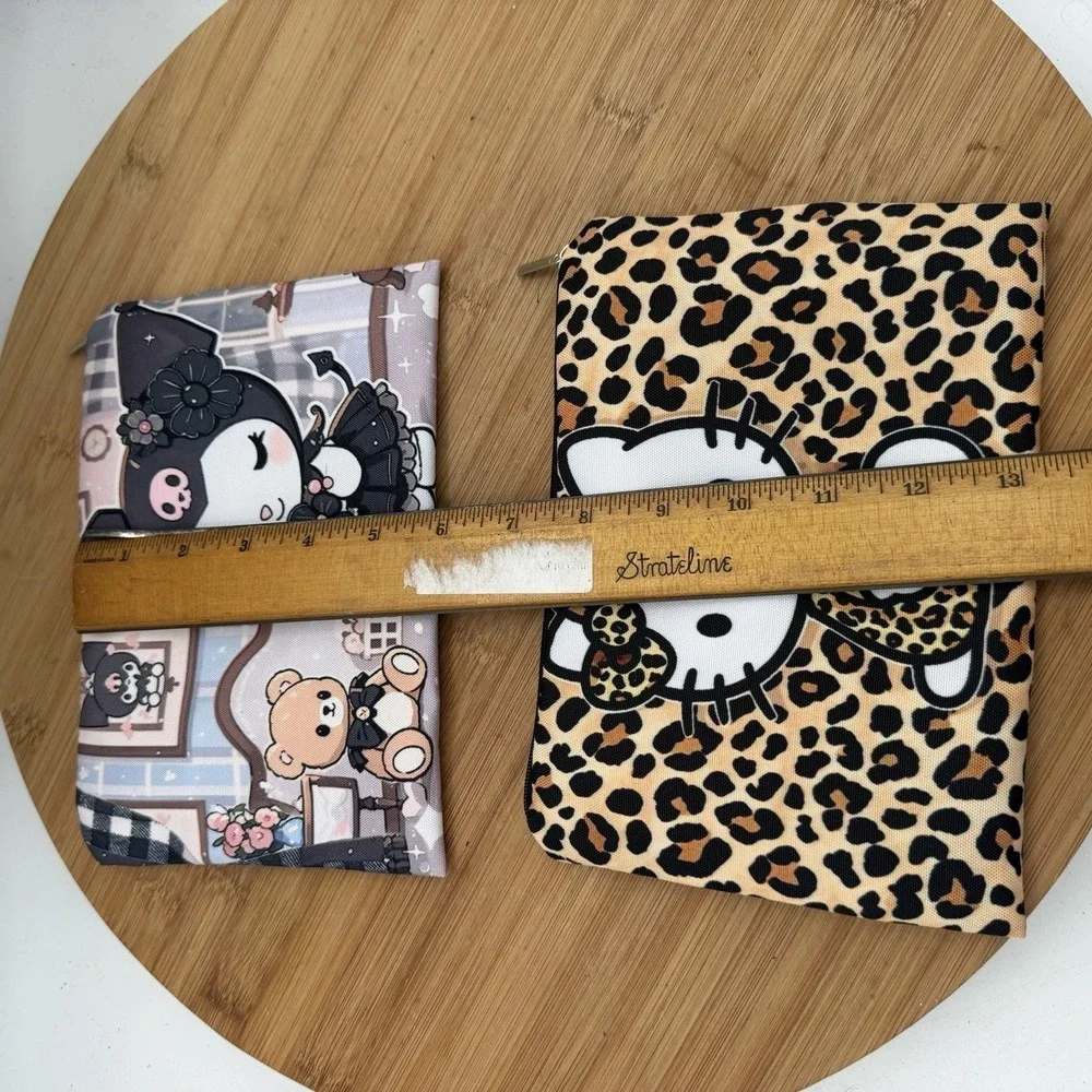 Hello Kitty Animal Print Tote‎ Bag & Kuromi Pouch /hello Kitty Leopard Cheetah